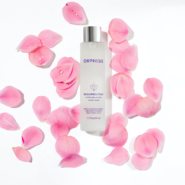 Orpheus Ressurection Flora Balancing Rose toner. A youth-restoring Orpheus flower and Rose Stem-cells.
